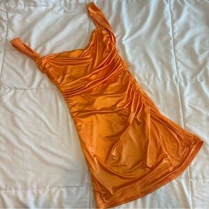 Never Worn Lucy in the Sky Orange mini dress